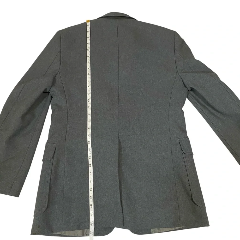 VGT Haggar Men's Blazer Jacket Sport Suit Front Buttons/Pockets Grey 40